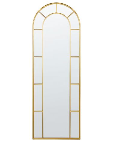 Kovové nástenné zrkadlo 60 x 170 cm zlaté CROSSES