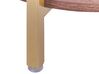 Tavolino vetro temperato legno scuro/oro 80 cm LIBBY_824317