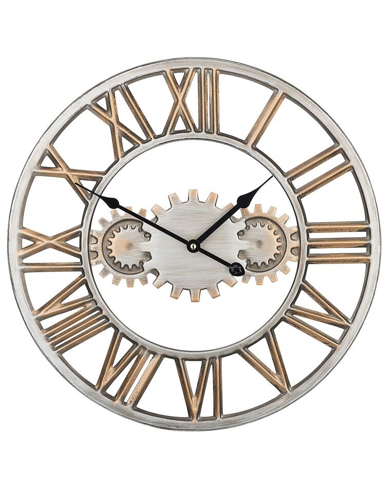Reloj de pared en plata/dorado SEON_731873