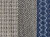 Teppich Wolle grau / blau 160 x 220 cm Streifenmuster Kurzflor AKKAYA_823288