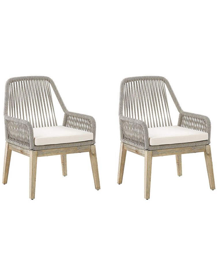 Set of 2 Garden Chairs Beige OLBIA_771398