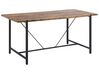 Table à manger bois foncé / métal noir 160 x 80 cm SARITAS_820723