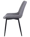 Conjunto de 2 sillas de comedor de piel sintética gris/negro MELROSE II_716669