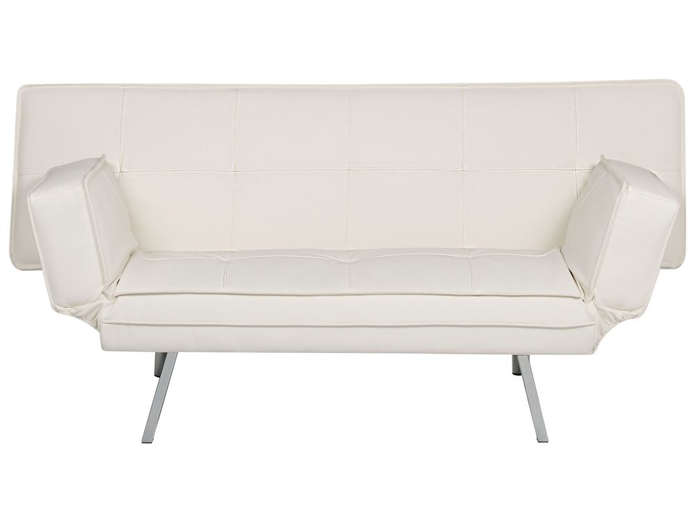 Faux Leather Sofa Bed White Bristol, White Faux Leather Couch Bed