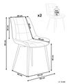 Set of 2 Velvet Dining Chairs Off-White MELROSE II_885772