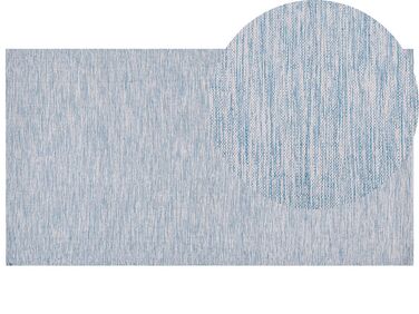 Teppich hellblau 80 x 150 cm Kurzflor DERINCE
