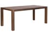 Oak Dining Table 180 x 85 cm Dark Brown NATURA_736545