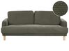 Sofa 3-osobowa sztruksowa ciemnozielona TUVE_911666