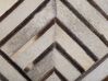 Teppich Kuhfell beige-grau 160 x 230 cm geometrisches Muster Kurzflor TEKIR_764785