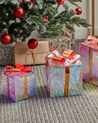 Conjunto de 3 decoraciones LED regalos de Navidad 25 cm multicolor CAPELLA_887171