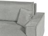 Canapé d'angle à gauche en tissu gris avec rangement KARILA_886078