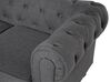3-Sitzer Sofa grau / dunkelbraun CHESTERFIELD_675360