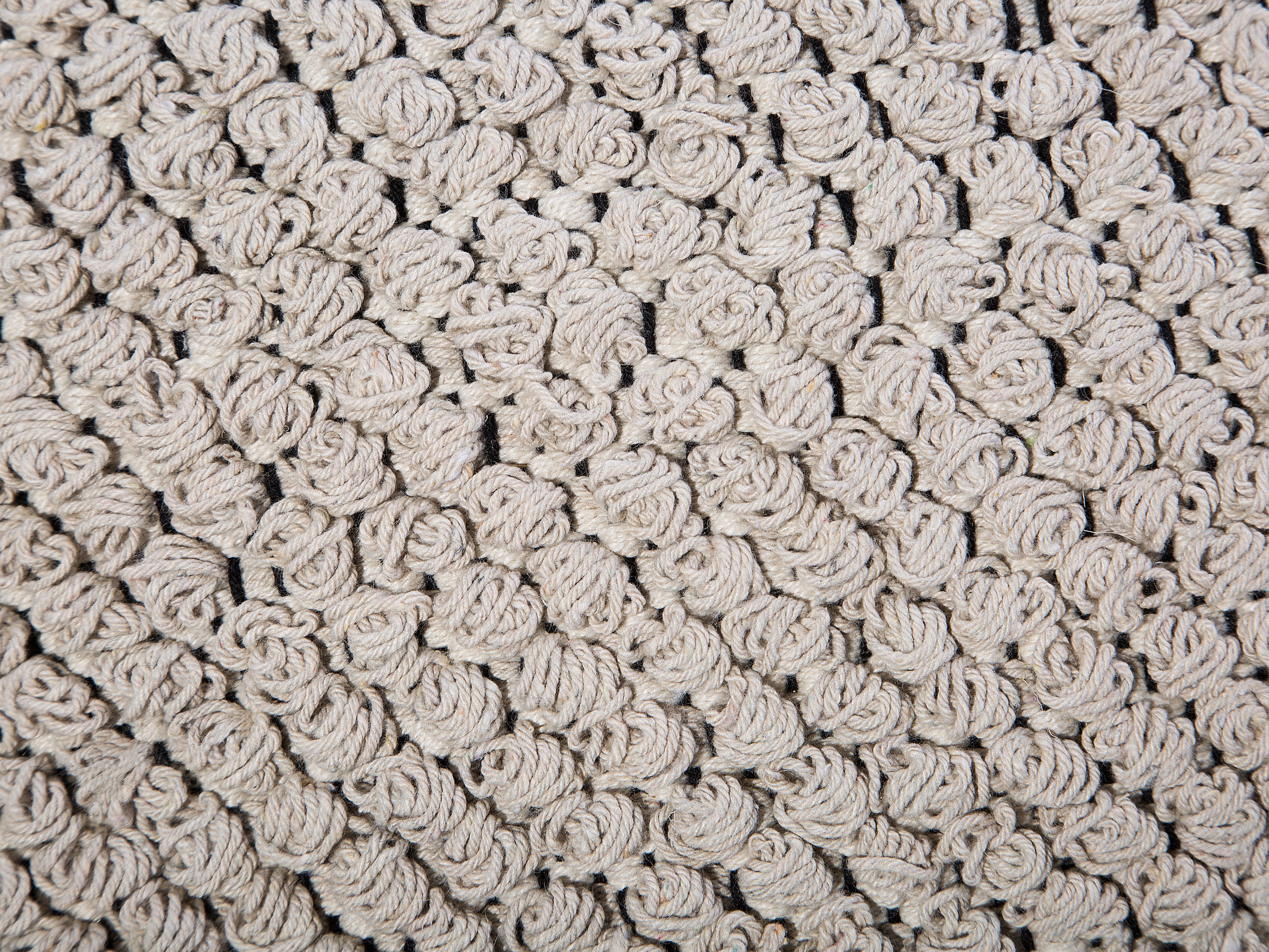 Puf ø 44 cm beżowy NOIDA