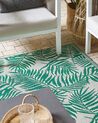 Venkovní koberec palmové listy smaragdový zelený 120 x 180 cm KOTA_862662