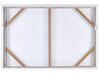 Abstrakt indrammet lærredsmaleri 63 x 93 cm beige RACALE_891188