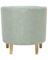 Fabric Armchair with Footstool Green HOLDEN_702275