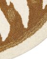 Alfombra de lana marrón/beige 100 x 160 cm ZAZA_873933