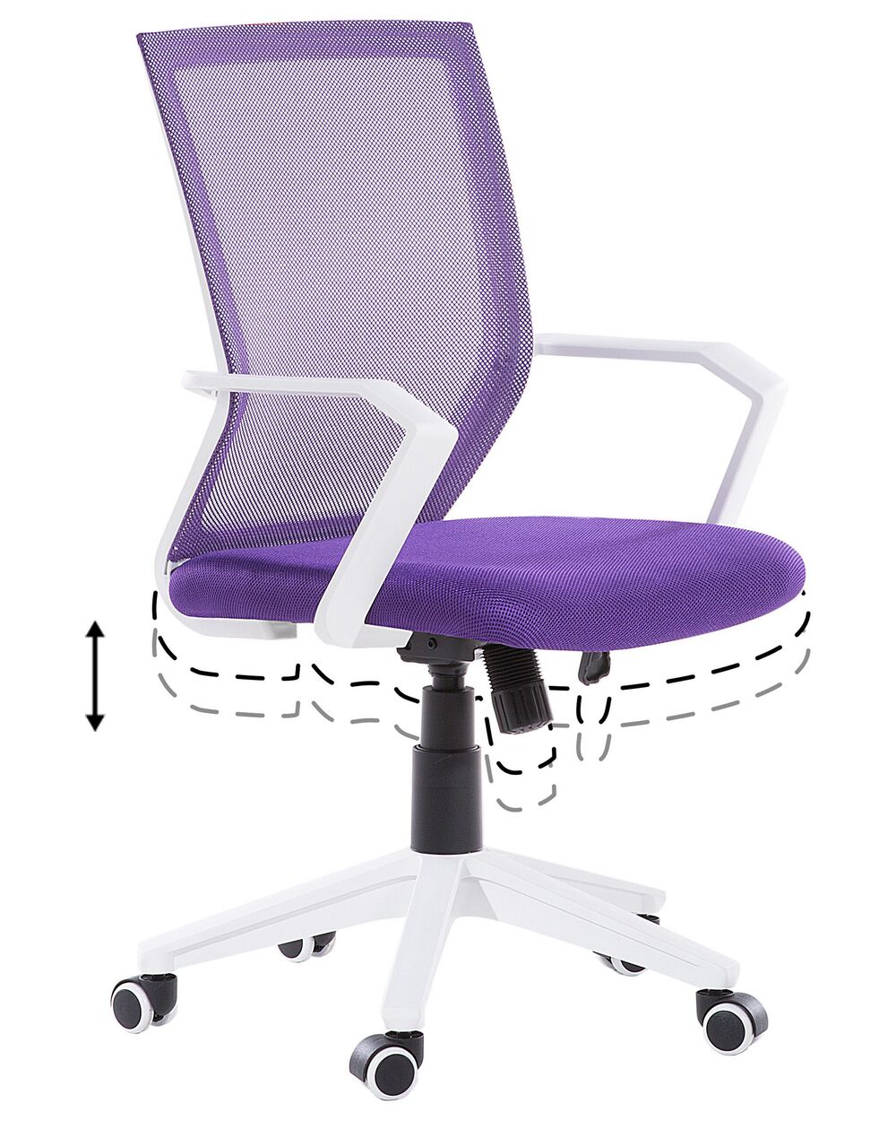 Swivel Desk Chair Purple RELIEF Beliani.at
