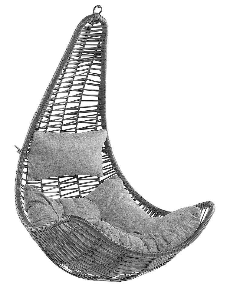 Hængestol med stativ sort polyrattan ATRI II_857740