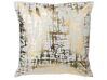 Set of 2 Cotton Cushions Crackle Pattern 45 x 45 cm Gold GARDENIA_770373