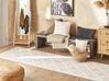 Teppich beige 80 x 240 cm marokkanisches Muster Kurzflor KADAYAL_831477