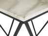 Table appoint carrée effet marbre beige / pied noir 50 x 50 cm MALIBU_791599