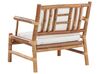 4 Seater Bamboo Wood Garden Sofa Set White RICCIONE_836497
