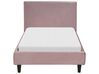 Sängynrungon päällinen sametti vaaleanpunainen 90 x 200 cm FITOU-sängylle_900378