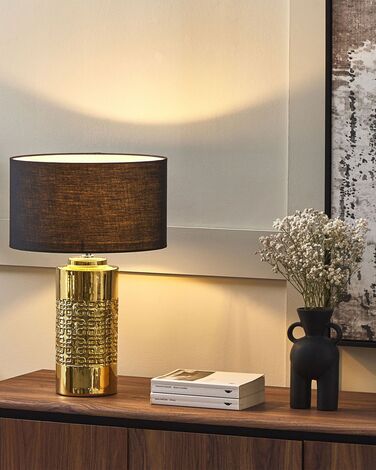 Ceramic Table Lamp Gold CIMARRON