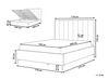 Polsterbett Samtstoff grau mit Bettkasten hochklappbar 160 x 200 cm SEZANNE_796402