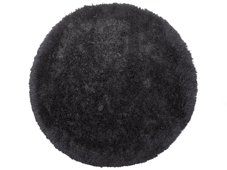Dywan shaggy okrągły ⌀ 140 cm czarny CIDE_746994