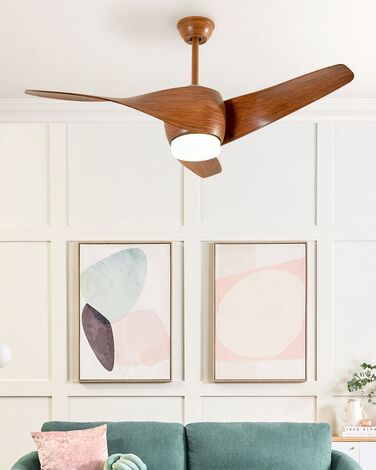 Ceiling Fan with Light Brown PARIA