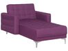 Chaise-longue reclinável em tecido violeta ABERDEEN_737575
