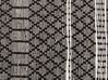 Kožený koberec 140 x 200 cm černý s béžovým FEHIMLI_757898