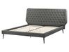 Faux Leather EU King Size Bed Grey ESSONNE_788925