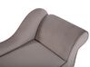 Chaise longue de terciopelo gris pardo derecho BIARRITZ_733875