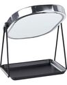 Espejo de maquillaje LED de metal plateado/negro 20 x 32 cm DORDOGNE_848331