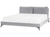 Velvet EU Super King Size Bed Grey MELLE_829863
