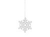 Zestaw 3 dekoracji ogrodowych wiszący LED śnieżynki 30/39/50 cm srebrny LOHELA_813189