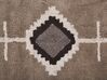 Teppich Baumwolle beige 80 x 150 cm geometrisches Muster Fransen Kurzflor GEYVE_817458