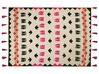 Decke Baumwolle mehrfarbig 130 x 180 cm Blumenmuster ANAND_829179