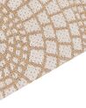 Teppich Jute beige / weiß 80 x 150 cm geometrisches Muster Kurzflor ARIBA_852814