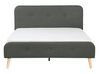Fabric EU Double Size Bed Grey RENNES_345036