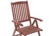 Zestaw ogrodowy drewno akacjowe stół i 6 krzeseł z poduszkami niebieskimi TOSCANA_788315