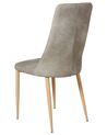 Set of 2 Faux Leather Dining Chairs Light Grey CLAYTON_827719