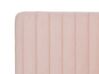 Cama de casal em veludo rosa pastel 160 x 200 cm LUNAN_803508