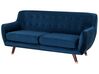 3 Seater Velvet Sofa Navy Blue BODO_738307