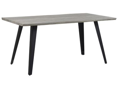 Jedálenský stôl 160 x 90 cm sivé drevo/čierna WITNEY