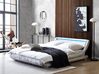 Sametová vodní postel s LED 180 x 200 cm stříbrná AVIGNON_737318