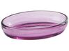 Conjunto de 4 accesorios de baño de vidrio violeta/plateado ROANA_825248